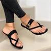 Fashion Slippers For Women Clip Toe Summer Buckle Sandals Casual Ladies Beach Shoes Woman Flip Flops Female 2024 Square Heels