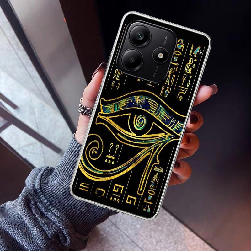 Sacred Eye of Horus Egypt Fresco Phone Case For Xiaomi Redmi Note 15 14 14S 13 12S 12 Pro Plus 11S 11 10S 10 4G Cover 11E 11T 5G