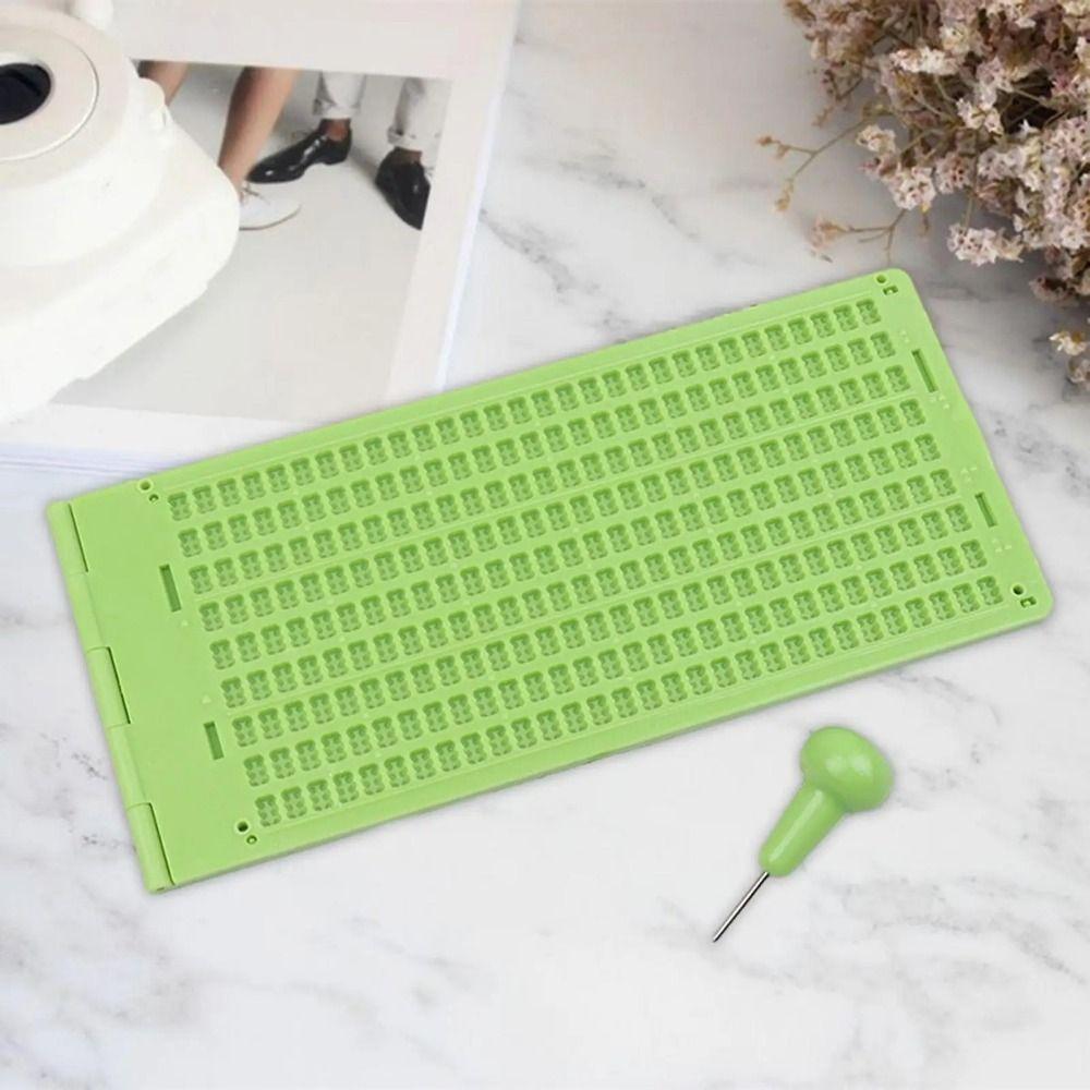 Portable Braille Writing Board 9Lines 30 Cells Braille Study Supplies Braille Writing Slate School