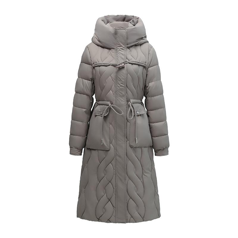 New Coat Women's Mid Length Fashionable New Slim Fit Thickened Down Coat Winter Waist Fashion Cold Proof Coat