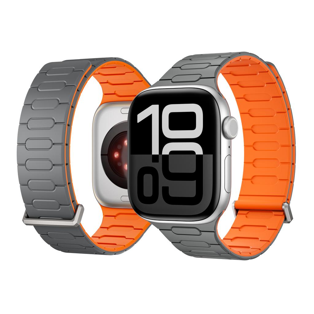 Мягкий силиконовый магнитный ремешок для Apple Watch Ultra 2 49 мм 46 мм 45 мм 44 мм Петля-ремешок для Iwatch Серии 10 9 8 7 SE 6 5 4 Браслет