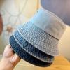 New Retro Denim Bucket Hat Women's Summer Casual Hat Outdoor Sunshade Sunscreen Basin Hat