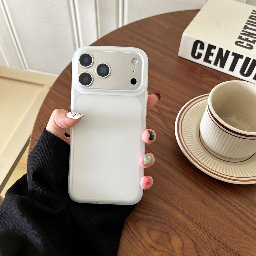Подходит для iPhone17 Фантом матовый чехол для мобильного телефона Apple 16Pro цвет прозрачный ТПУ противоударный мягкий защитный чехол 14 простой