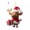 Мультяшный олень рождественский кулон подвесное украшение с шнурком легко повесить очаровательное рождество