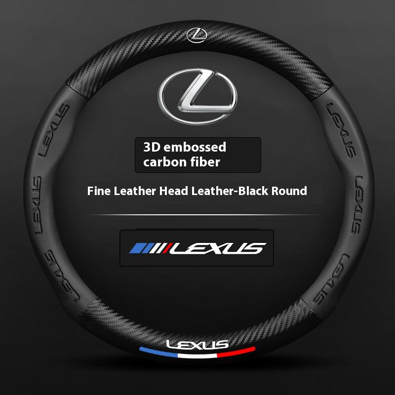 Car Carbon Fiber Steering Wheel Cover For Lexus F Sport ES200 ES260 ES300 RX300 LS500h GS300 IS300 CT200h NX300 LX570 GX460 HS