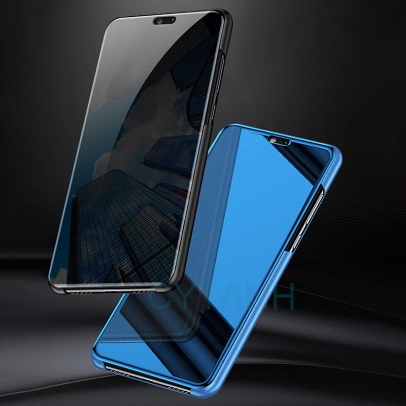 Зеркальный чехол-книжка для Xiaomi Redmi Note 13 12 11 10 9 8 Pro Plus Funda для Redmi Note 12 Turbo 12S 11S 9T 8T Carcasa Cover