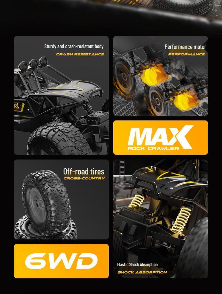 Игрушка внедорожный трюковой автомобиль с дистанционным управлением и приводом на шесть колес для детей