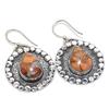 Ювелирные серьги из серебра 925 пробы с драгоценным камнем Maligano Jasper ручной работы 1,38 дюйма JCE481-40
