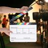 Film Clapper Board Acrylic Dry Erase Slate Colorful Director Video Scene Clapboard Cut Prop Whiteboard Marker Filming Tool
