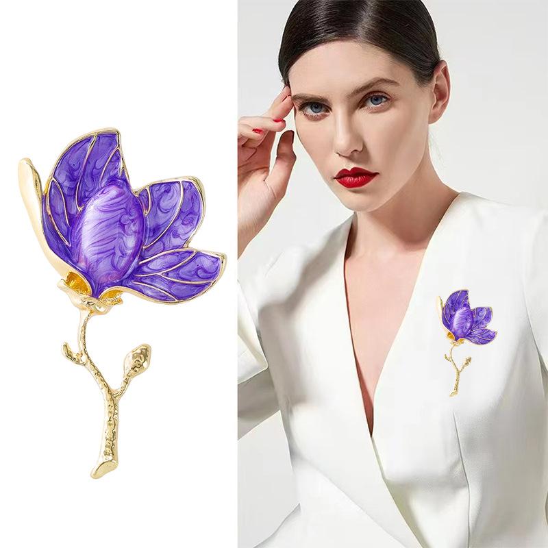Creative Flower Brooch Versatile Scarf Buckle Anti-Exposure Buckle Corsage Brooch Women'S Accessories