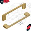 KOTARBAU® Kitchen Furniture Handle Classic Modern Oblong Long Matte Gold 148 MM Spacing 128 MM Set of 10