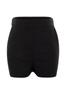 Women's Fashion Black Woven Linen Blend 100% Cotton Shorts & Bermudas