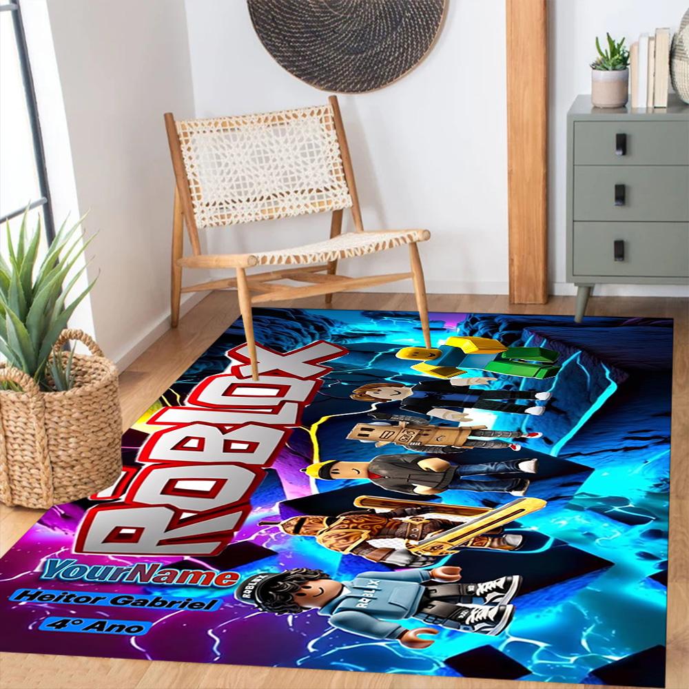 Roblox 117 Personalized Name Floor Mat Design for Kitchen Study room Hallway Foyer Antislip Carpet Decorate Offices