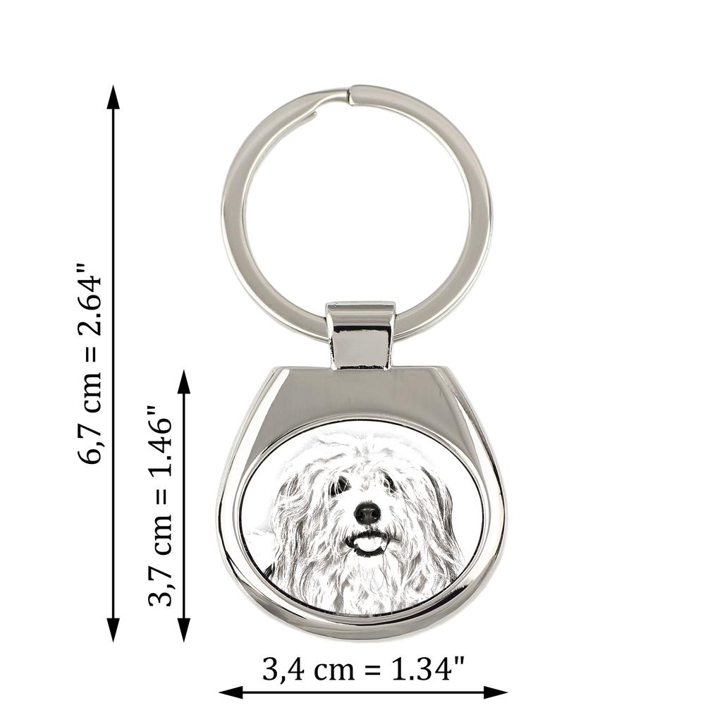 Coton De Tulear, Cotie - Keychain with a Dog, Keychain with a Print, Personalized Pendant from the Art-Dog Brand