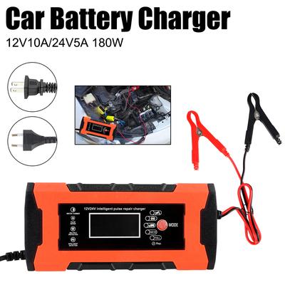 10A 12V 24V 5A Автомобильное зарядное устройство для аккумулятора Автомобильное зарядное устройство с цифровым дисплеем Обнаружение Автомобильное зарядное устройство