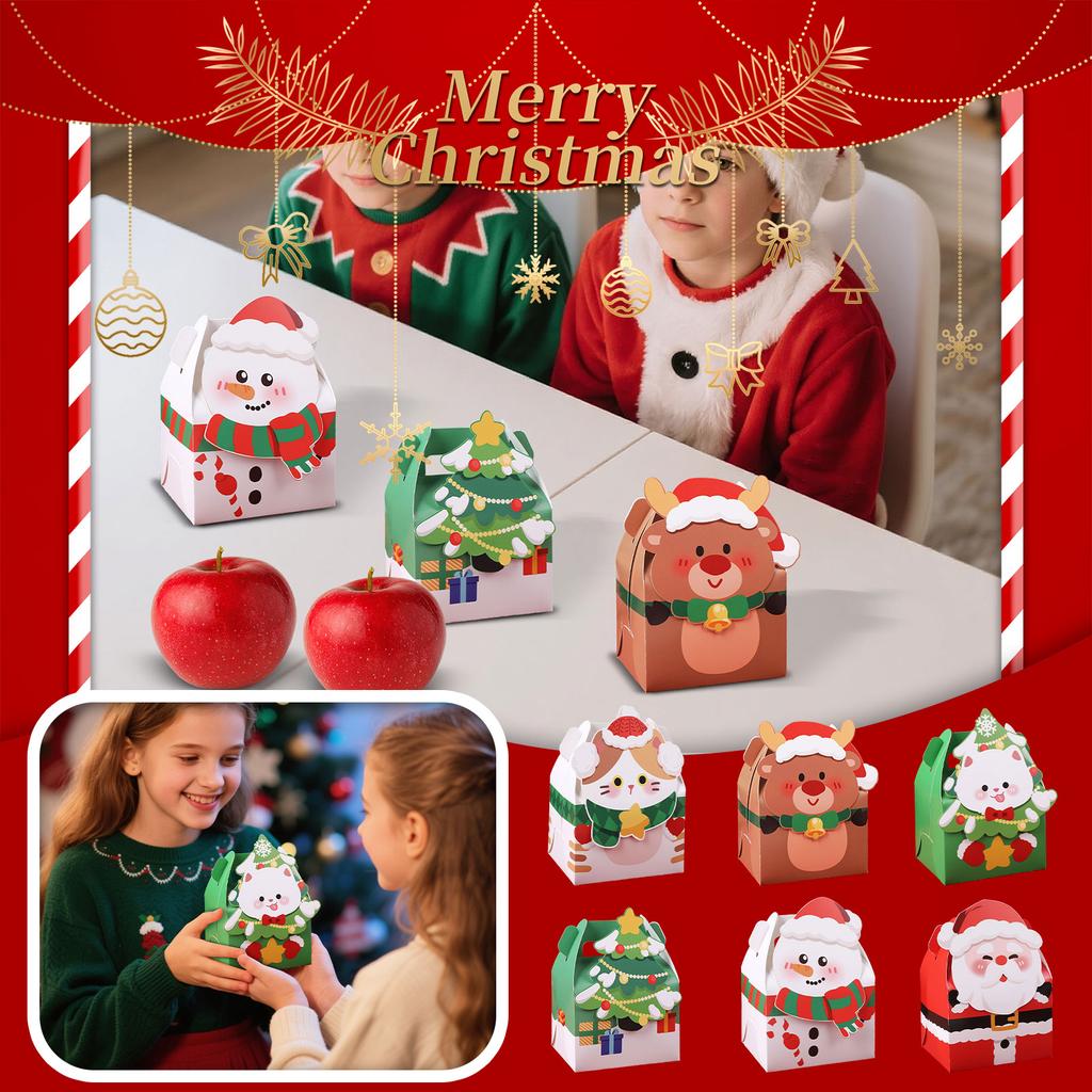 Christmas Cartoon Hand-held Gift Box, Christmas Eve Packaging Box