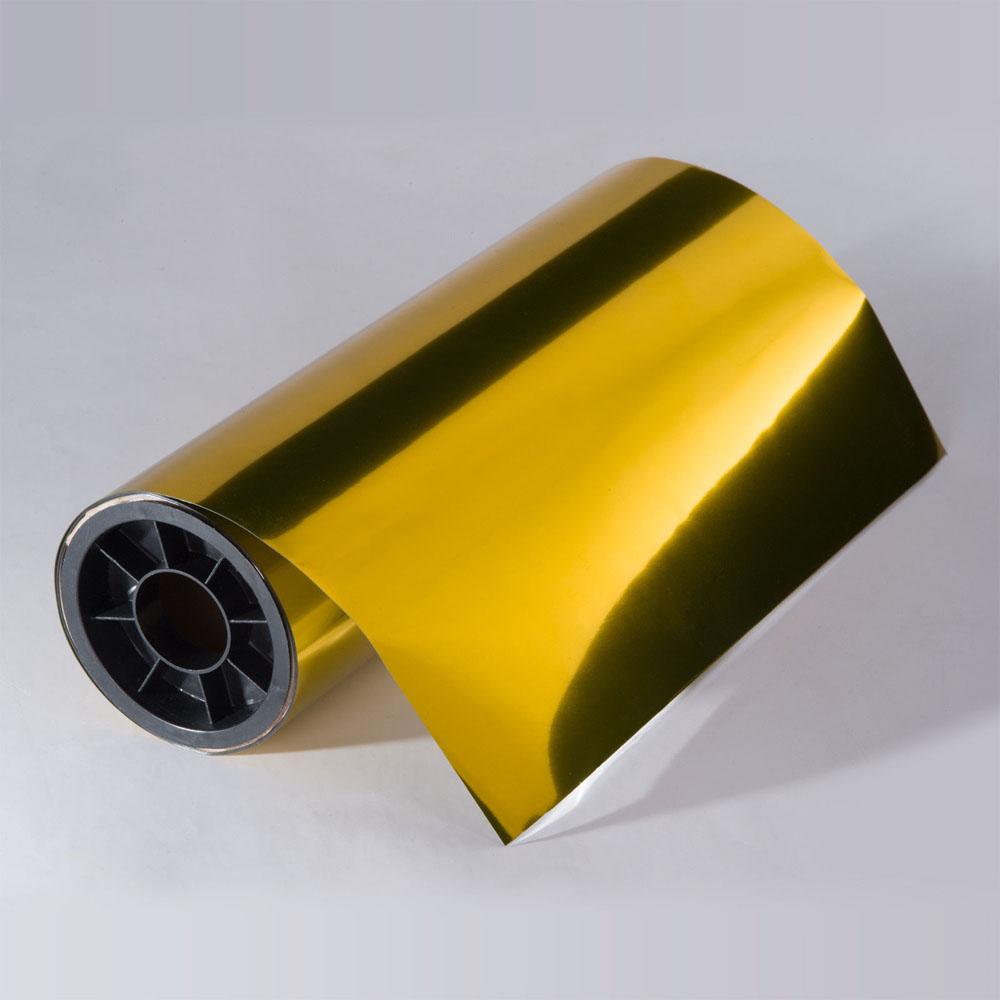 Металлическая хромированная золотая растягивающаяся виниловая пленка для салона автомобиля, зеркальная глянцевая пленка для телефона, ноутбука, мотоцикла, наклейки для кузова