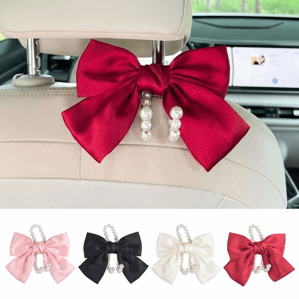 Pearl Ornament Seat Back Hanger Clip On Car Organizer Vehicle Decor Car Hook Daily Storage