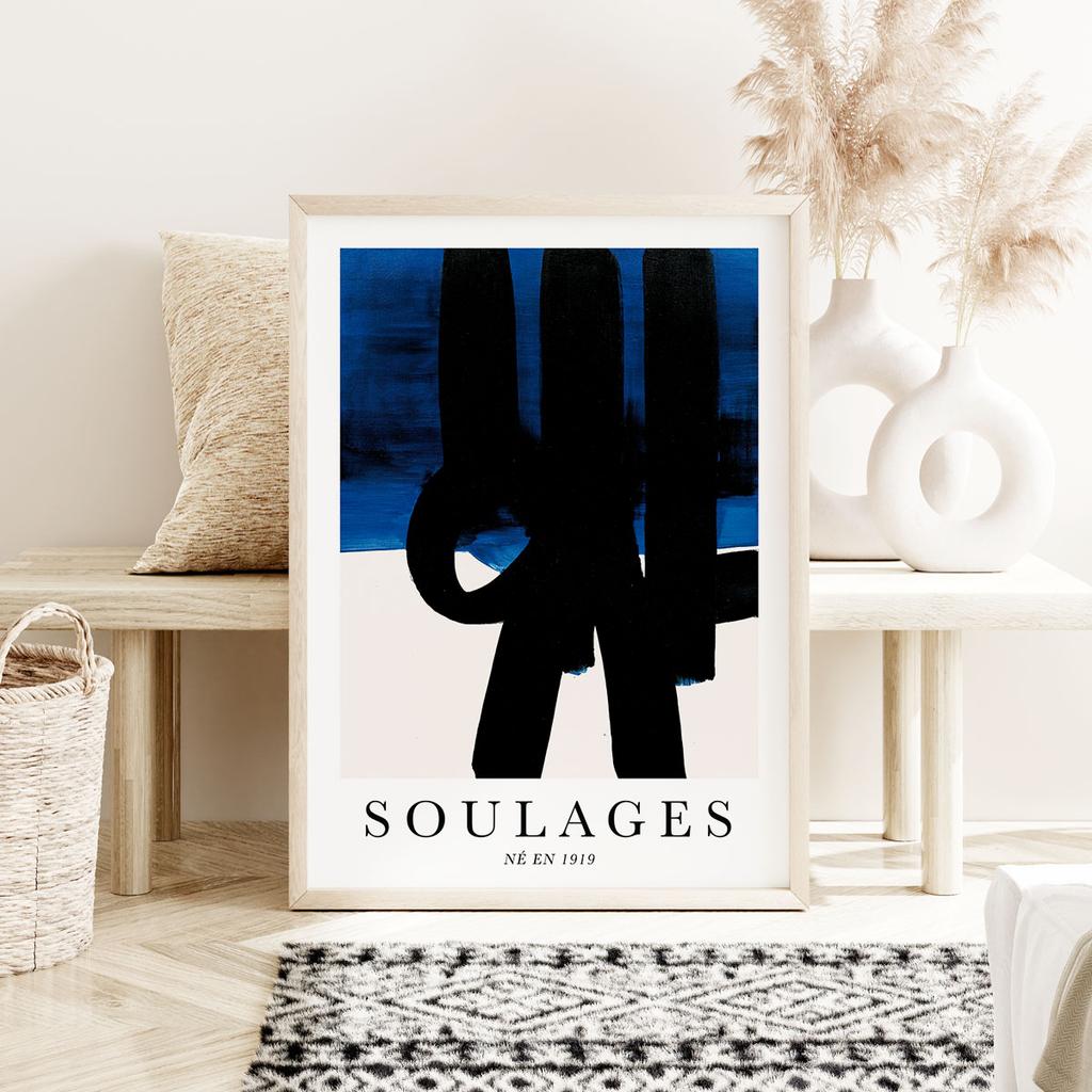Plakat abstrakcja soulages