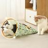 Cat Tunnel Toy Foldable Kitty Tunnel Bag for Indoor Peekaboo Interactive Play Multifunctional Flexible Cat Tunnel Toy with Little Mouse Toy Ball