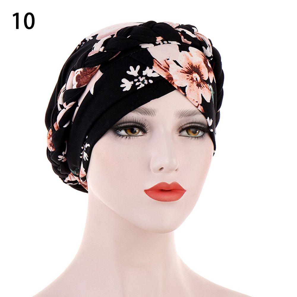 Принт Мягкая Хлопковая Шапка Бини Раковые Химиотерапевтические Шапки Повязка на Голову Женский Мусульманский Тюрбан Женская Коса Хиджаб