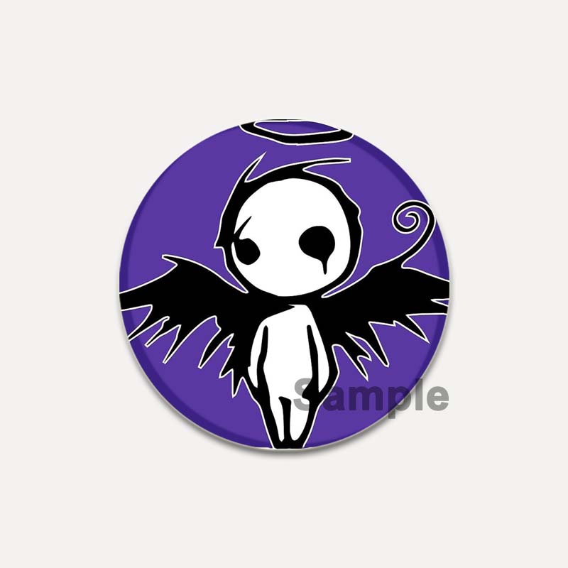32/44/58 мм Король обезьян/Сунь Укун круглые булавки мультфильм Темный ангел/череп брошь индивидуальный значок ручной работы красивые аксессуары ювелирные изделия подарки