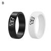 Simple Rings Contrast Color Black/White Valentine Gifts