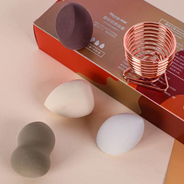 Чою - Набор из 4 штук: Бьюти-блендер Beauty Sponge с подставкой