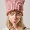 SPARKLING PIECE RABBIT CHUNKY BEANIE PINK