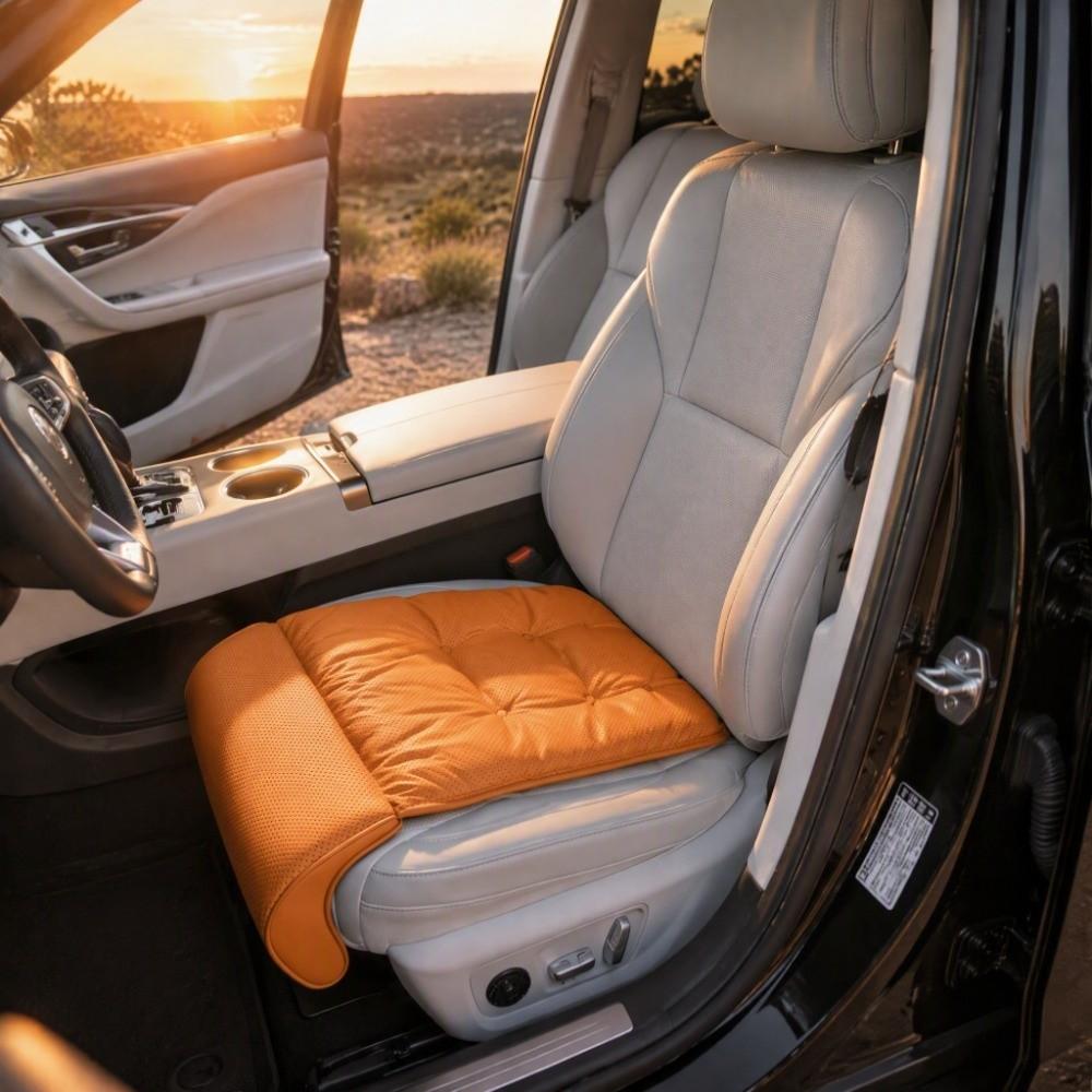 Suede Cover Leg Support Extender Nappa Leather Footrest Cushion Car Seat Cover Car Interior