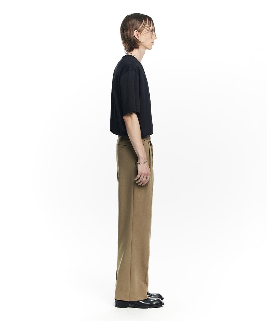 MAISON MINED Брюки с двумя складками широкие Saint Бежевые