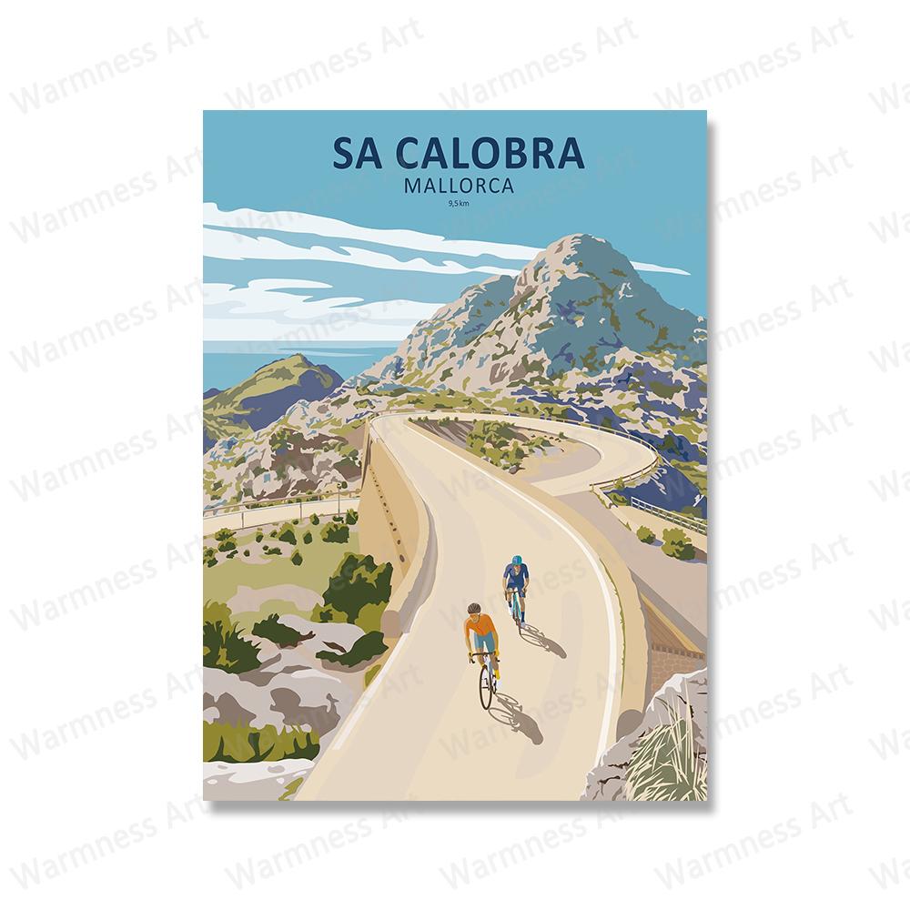 Мир города велосипедные гонки Велоспорт высоко в горах настенная живопись на холсте печать велосипедный спортивный постер фотографии для гостиной