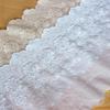 2Yards/lot 22cm Wide White/Beige Embroidered Cotton Lace Cloth Rural Clothing Soft Home Furnishings Cotton Fabric Trims