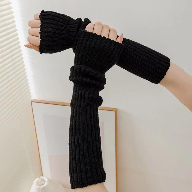 Японские вязаные гетры однотонные для женщин - Утягивающие, теплые, модные осенне-зимние носки