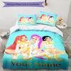 Kpop Singer Custom Name Text Print 1Pc Bedding Set Duvet Cover With Two Pillowcases Soft Bed Linen For Household Bedroom