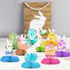 Набор из 9 шт. Easter Honeycomb Decor Set Кролик и Яйцо Тематические Центральные Украшения для Стола Вечеринки Домашний Декор Праздничные 3D Сотовые Шары