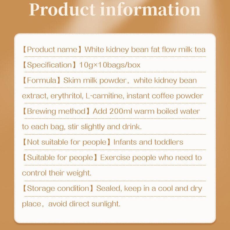 Winstown White Kidney Bean Fat Flow Milk Tea Slim Burn Fat 10 пакетиков/коробка