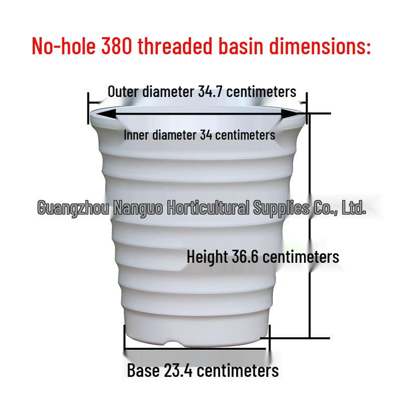 Большой горшок-цилиндр с резьбой из ПП материала, имитация керамики, белый и черный