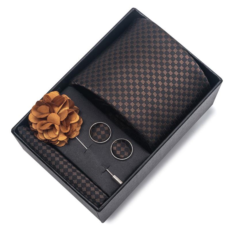 Свадебный галстук для жениха, праздничный бордовый галстук, мужской костюм, запонки, корсаж, аксессуары, комплект