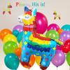 Fiesta themed balloon garland kit 150pcs Mexican Fiesta Party Decorations Arch With Cactus Llama Taco Avocado Chili Pepper Mylar Balloons for