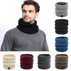 Collar Scarf Double-Layer Thick Winter Neck Gaiter Knitted Scarf Circle Loop Scarves Neck Warmer