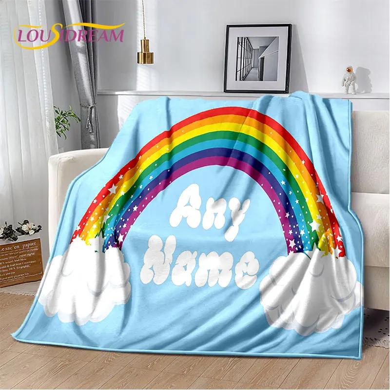 Мягкое плюшевое одеяло с радужной цветной иллюзией, фланелевое одеяло, одеяло для гостиной, спальни, кровати, дивана, чехол для пикника
