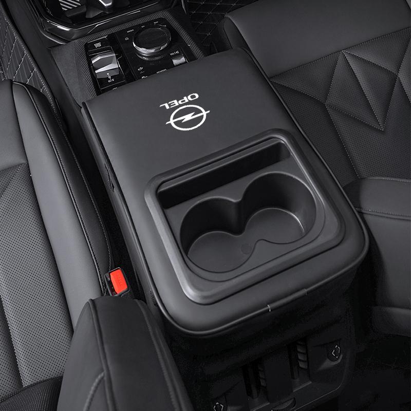 Мягкая кожаная накладка на подлокотник автомобиля с подстаканником для Opel Astra Grandland Corsa Mokka Frontera Insignia Vivaro Karl Adam