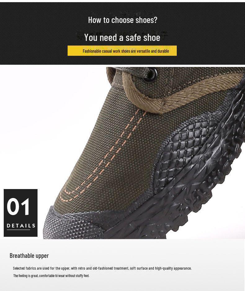 Men's High-Top Winter Velvet Cotton Shoes for Outdoor Cold Protection