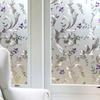 2/3 м Цветочная оконная пленка Виниловая непрозрачная стеклянная пленка Защита конфиденциальности Стеклянные 3D-наклейки Витражные стеклянные пленки Украшение дома