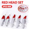 5 шт./кор. красная голова Crankbait Minnow, набор рыболовных приманок, искусственная приманка, рыболовные воблеры, рыболовные снасти для плавания карпа