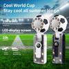 100 Levels Speed Handheld Fan LED Display Screen Smart Fan Turbo Fan Portable Turbo Fan  Travel Use