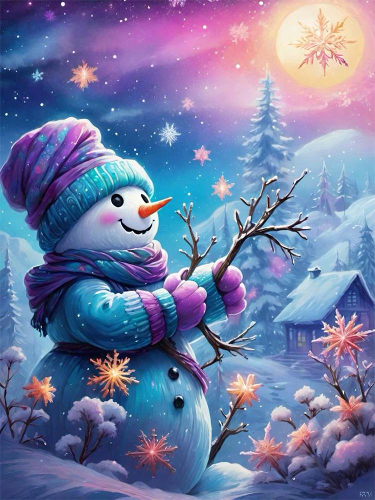 Рождественский снеговик 5D DIY Алмазное искусство Настольные украшения Стразы Алмазная живопись Настольные украшения для дома Декор Метопа