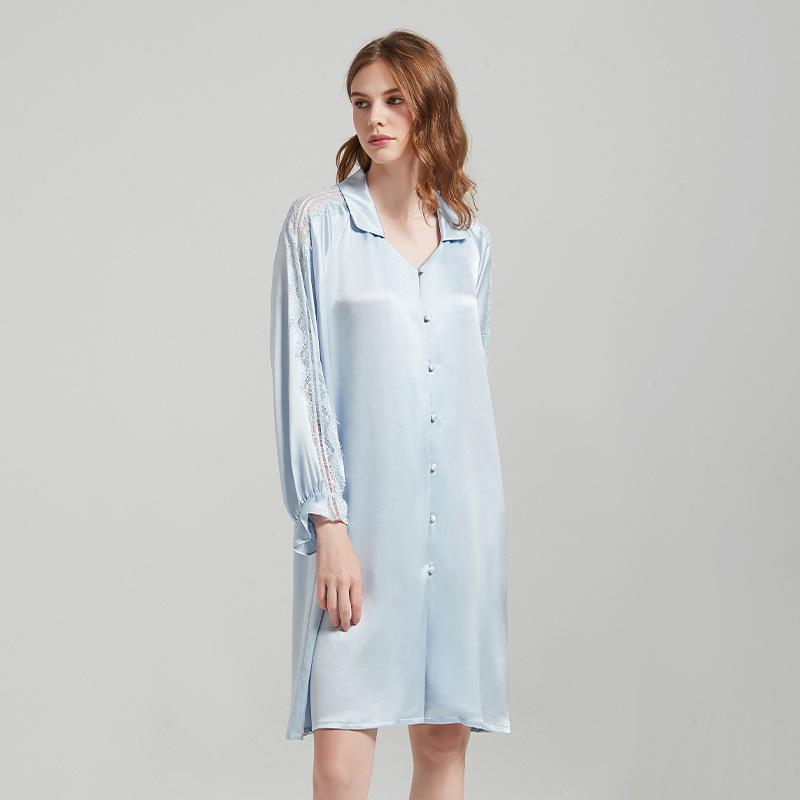 [Butterfly Embroidery Suspender Clearance Benefits] No return or exchange, summer silk nightgown women's mulberry silk homewear silk