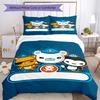 3pcs Octonauts Bedding Set Duvet Cover Closure Includes 1 Duvet Cover & 2 Pillowcases, Soft and Comfortable for All Seasons.